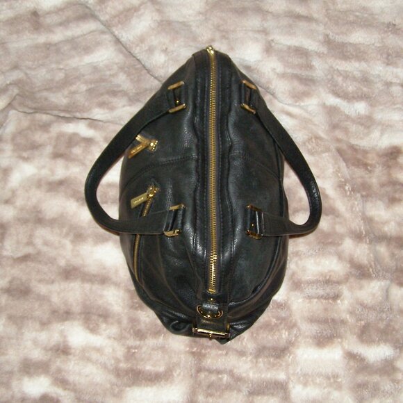 Michael Kors MK Portland Black Pebbled Leather Hobo Tote Shoulder Bag Purse - Picture 7 of 14